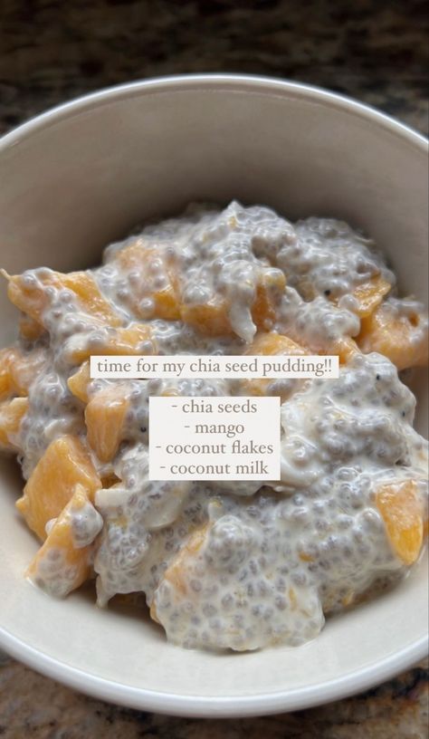 Mango Chia Seed Pudding, Lost 100 Pounds, Healthy Food Dishes, Chia Seed Pudding, Healthy Food Motivation, Healthy Lifestyle Food, Food Is Fuel, Healthy Sweets, Fitness Trainer