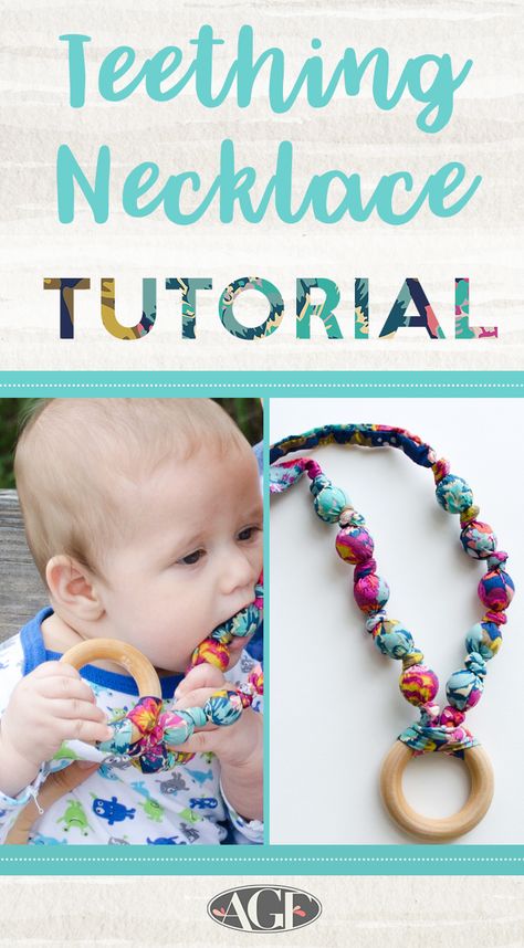 Diy Baby Toys, Diy Teething Necklace, Diy Teethers, Baby Chew Toys, Baby Diy Projects, Diy Teething, Baby Toys Diy, Baby Play Activities, Diy Baby Gifts