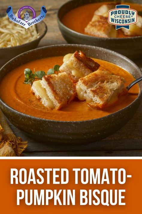 🎃🍅 Creamy Havarti Meets Pumpkin Perfection! 🧀🍂 This Halloween, enchant your guests with a Roasted Tomato Pumpkin Bisque that's luxuriously creamy, perfectly spiced, and kissed with the irresistible richness of Havarti cheese. It's the ultimate autumn comfort soup for your spooky soiree. 🎃🍅🥄 Pumpkin Tomato Soup, Pumkin Soup, Gf Soups, Spooky Soiree, Pumpkin Bisque, Pumpkin Puree Recipes, Roast Pumpkin Soup, Bisque Soup, Vegetarian Ideas