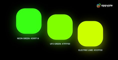 Neon Green Hex Code, Glow Color Palette, Neon Color Palette Hex Codes, Neon Colors Palette, Neon Hex Codes, Neon Color Scheme, Neon Branding, Green Hex Code, Green Color Code