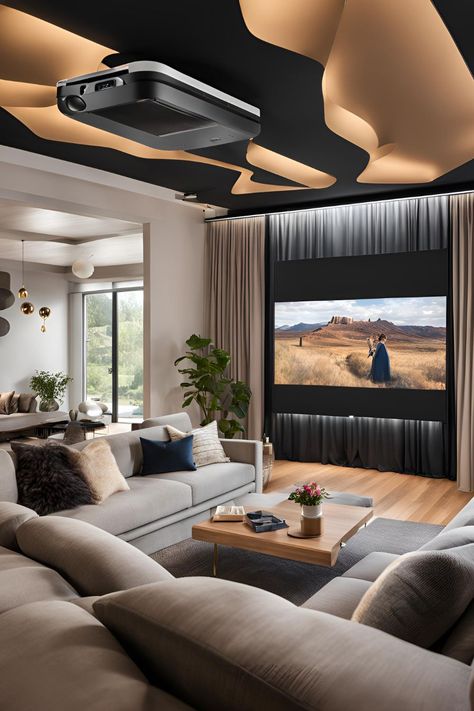 home theater ideas on a budget movie rooms couch Living Room With Projector, Theater Room Ideas On A Budget, Room With Projector, Home Theater Room Ideas, Dream Home Theater, Bats Decoration, Small Home Theater Rooms, Home Movie Theater Ideas, Home Theatre Room Ideas