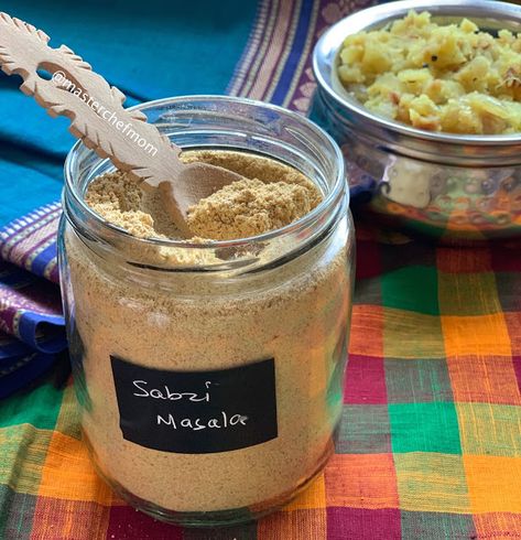 MASTERCHEFMOM: Sabzi Masala Powder | Sabji Masala Powder Recipe| Vegan And Gluten Free Recipe Sabji Masala Powder Recipe, Homemade Masala, Lentils Protein, Khana Khazana, Masala Powder Recipe, Dal Fry, Indian Masala, Gluten Free Recipe, Vegetable Rice