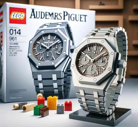 Ferrari and Bugatti Lego fly off the shelves; it's high time we also had Rolex and Audemars Piguet Lego sets. - Luxurylaunches Mode Aesthetic, Lego Watch, Kaws Iphone Wallpaper, Piguet Watch, Design Streetwear, Rolex Sea Dweller, Lego Blocks, Lego Creative, Lego Room