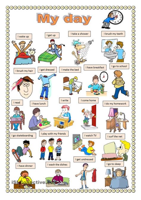 Picture Dictionary, Kids English, English Verbs, English Classroom, English Language Teaching, English Lessons For Kids, English Course, English Activities, Learn English Vocabulary