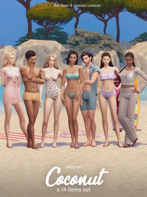 Sims 4 Beachwear, Sims 4 Restaurant, Ts4 Clothes, Cc Clothes, Sims 4 Mm Cc, Sims 4 Cc Folder, Sims 4 Mm, Sims4 Clothes, Sims 4 Cc Packs