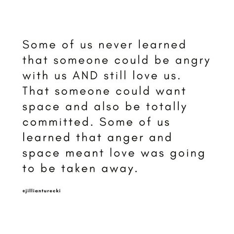 Jillian Turecki on Instagram: “Yes, it’s our responsibility to deal with our fear and not suffocate the relationship. But it’s also our responsibility to give each other…” Space In Relationships, Jillian Turecki, Space In A Relationship, Stunning Quote, Space Quotes, Angry Person, Get Angry, Love Is Gone, I Like Him