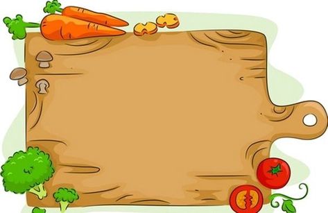 Food Border Design, Vegetables Stock, Homemade Recipe Books, Board Background, Recipe Scrapbook, Page Borders Design, Kids Background, Powerpoint Background Design, Wooden Chopping Boards