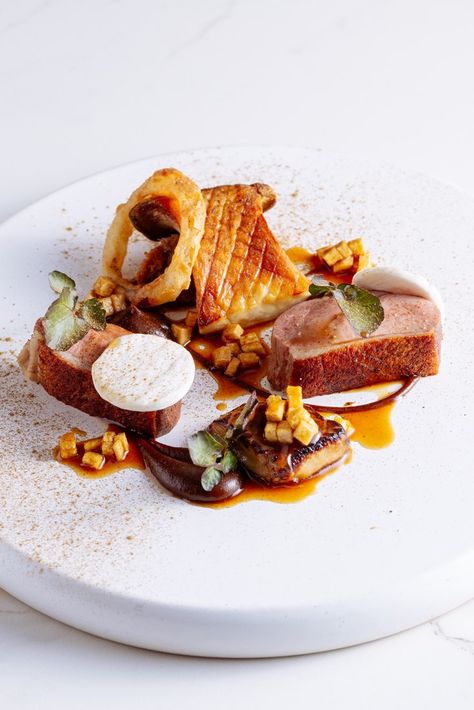 Foie Gras Recipe, King Oyster Mushrooms, Duck Recipe, King Oyster, Poultry Dishes, Great British Chefs, Oyster Mushrooms, Black Garlic, Fine Dining Recipes