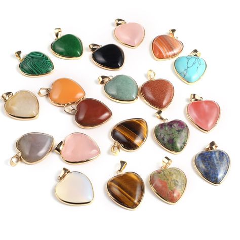 PRICES MAY VARY. Material:Mixed Colors Heart Shaped Crystal Stone Pendants Healing Chakra Reiki Gemstone Charms Types: Heart shape Size: 28x24x7mm Weight:7g Wide Application: Perfect for DIY jewelry making and hand crafts. You can use them to make bracelets, necklaces, earrings, anklets or other hand crafts! Creative Gift: You can use them with other jewellery findings to DIY your own jewelry. This will be your unique gift to friends or family! Note: You will receive real size product. The image Gemstone Heart Pendant Necklace For Healing, Healing Gemstone Heart Pendant Necklace, Healing Heart Pendant With Natural Stones, Heart-shaped Gemstone Healing Necklace, Turquoise Heart-shaped Gemstone Bead Jewelry, Jewellery Findings, Pendant Heart, Hand Crafts, Jewelry Making Charms