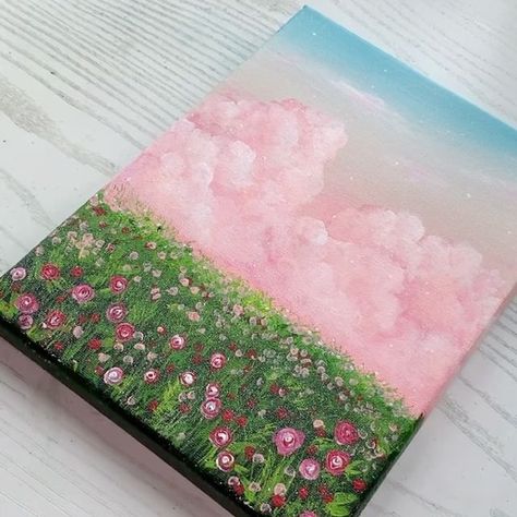 Canvas Art Painting Abstract, Sky Art Painting, Acrylic Art Projects, Art Painting Tools, Minimalist Luxury, Flower Painting Canvas, Canvas Painting Tutorials, Simple Canvas Paintings, Canvas Painting Designs