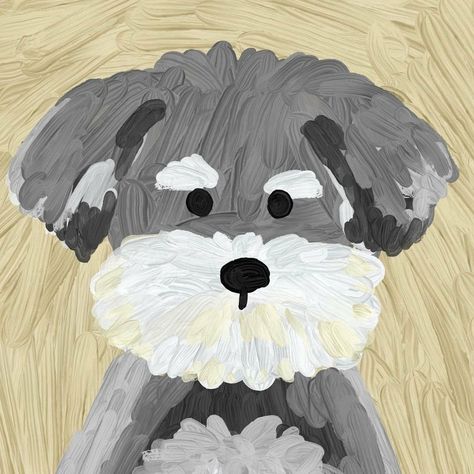 Schnauzer Drawing, Schnauzer Art, 강아지 그림, Dog Canvas, Cool Sketches, Dog Illustration, Dog Drawing, Dog Paintings, 귀여운 동물