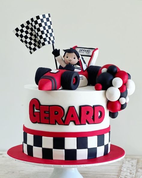 Two Fast Two Curious Cake Ideas, Racing Car Theme Cake, First Birthday Race Car Cake, Diy Race Car Cake, 2 Fast Cake Ideas, Racing Cakes For Boys, Fast One Smash Cake, Racing Car Cake For Boys, Race Car Cakes For Boys