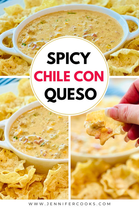 Craving a crowd-pleasing dip for your next party or game day? This Spicy Sausage and Corn Queso Dip is a must-try! Loaded with creamy Velveeta cheese, spicy sausage, and a hint of sweetness from corn, this easy dip recipe is perfect for family gatherings, movie nights, and holiday parties. Whether you're looking for an appetizer for the Super Bowl or a tasty snack for game nights, this sausage queso dip will be a hit! #PartyFood #GameDaySnacks #QuesoDip #EasyRecipes #Appetizers #CheeseDip Spicy Queso Dip Crockpot, Velveeta Sausage Dip, Corn Queso Dip, Sausage Queso Dip, Corn Queso, Queso Dip Crockpot, Spicy Queso Dip, Sausage Queso, Spicy Queso