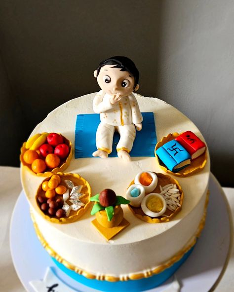 Annaprasan cake.. 🎂 Recently made a better version of an old annaprasan cake. Each and every element is handmade. Whipped cream cake 🍰 Sugarpaste by @confectsugarpaste Delivering in Noida and nearby 🚗 #annaprashan #annaprashancake #gobblingcake #riceceremonycake #cakeforbaby #babyfirstfoodcake #babycake #cakefor6month #noidahomebaker #customisecakesinnoida #designercakesinnoida #cakesinnoida #noidacakes #pinkfrost_patisserie #pinkfrost_minicakes #cakes #aesthetic Annaprashan Cake Ideas, Whipped Cream Cake, Cakes Aesthetic, Bling Cakes, Whipped Cream Cakes, Cake Artist, Creative Cake Decorating, Better Version, July 15