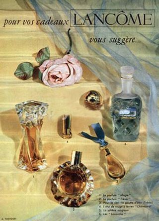 Perfume Ads, Lancome Perfume, Vintage Makeup Ads, Perfume Vintage, Fragrance Ad, Makeup Ads, Perfume Ad, French Perfume, Beautiful Perfume Bottle