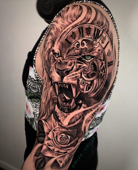 Lion Shoulder Tattoo, Tato 3d, Lion Forearm Tattoos, Lion Tattoo Sleeves, Lion Head Tattoos, Lion Tattoo Design, Cool Forearm Tattoos, Arm Sleeve Tattoos, Best Sleeve Tattoos