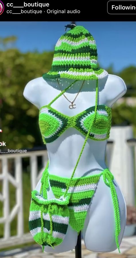 Crochet Beach Set, Crochet Sets, Euphoria Fashion, Crochet Bathing Suits, Cute Vacation Outfits, Mode Crochet, Crochet Swimwear, Streetwear Essentials, Crochet Business