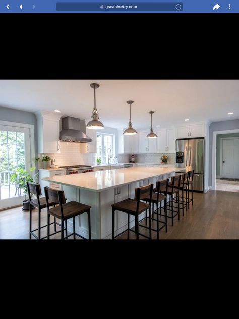 8 Foot Kitchen Island, 12' Kitchen Island, Big Kitchen Island With Seating, Extra Large Kitchen Island Farmhouse, Big Kitchen Island, Long Kitchen Island, Huge Kitchen Island With Seating Farmhouse, Oversized Kitchen Island Farmhouse With Mismatched Seating, Large Kitchen Island Table & Bar Stools