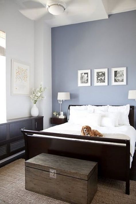 The Best Paint Colors from Sherwin Williams:  10 Best Anything-but-the-Blues Dark Wood Bedroom, Dark Brown Furniture, Soft Bedroom, Dark Furniture, Bedroom Wall Colors, Dekorasi Kamar Tidur, Brown Furniture, Best Paint Colors, Furniture Wood