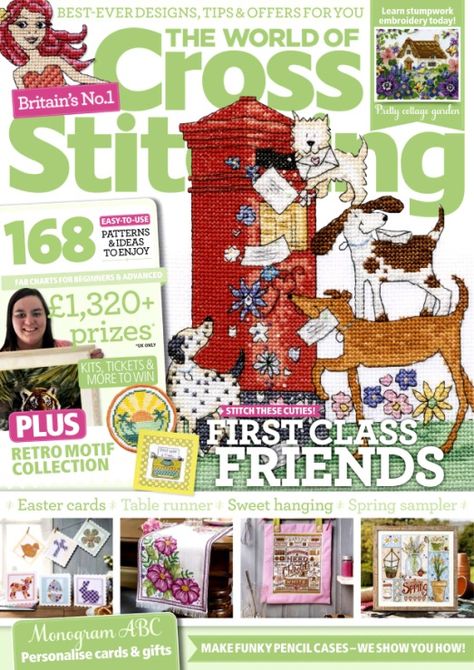 World Of Cross Stitching Magazine, Spring Sampler, The World Of Cross Stitching, Cross Stitch Magazines, Cross Stitch Letters, Stitching Embroidery, Easter Inspiration, 1 April, Cross Stitch Samplers