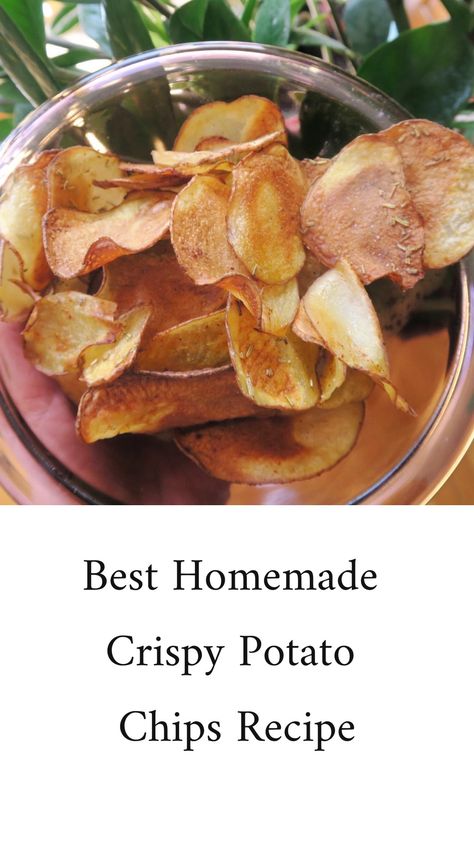 Homemade Crispy Potato Chips Recipe Make Potato Chips, Homemade Potato Chips Recipe, Potato Chips Homemade, Crispy Potato Chips, Potato Chips Recipe, Homemade Potato Chips, Potato Chip Recipes, Store Cupboard, How To Make Potatoes