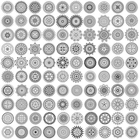 Download this Free Vector about 100 black vector mandala circles, and discover more than 15 Million Professional Graphic Resources on Freepik Etching Patterns, Logo Rond, Circle Vector, African Symbols, Mandala Background, Mandala Vector, Mandala Design Pattern, Art Circle, Mandalas Design