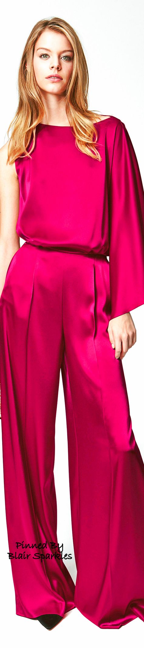 Pre Fall 2016 Escada ~ ♕♚εїз | BLAIR SPARKLES Hot Pink Jumpsuit Outfit, Pink Jumpsuit Outfit, Pink Jumpsuits Outfit, Red Halter Jumpsuit, Hot Pink Jumpsuit, Hot Pink Jumpsuits, Social Branding, Tech Business, Skort Dress