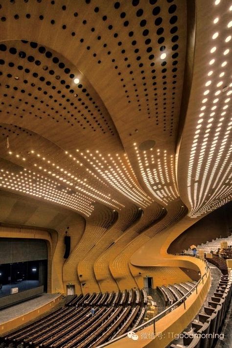 . Auditorium Design, Zaha Hadid Architecture, Zaha Hadid Design, Theater Architecture, New Architecture, Parametric Architecture, Zaha Hadid Architects, Theatre Design, Cultural Architecture