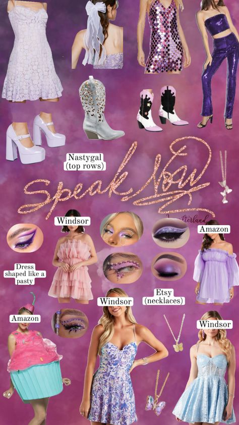 Speak now era outfit ideas! #fashion #aesthetic #summer #taylorswif #speaknow #erastour #outfits #gold #swiftie #moodboards #mood #collageart #butterfly #butterflies #makeup #heart #hearts #ootd Speak Now Era Aesthetic Outfits, Speak Now Butterfly, Speak Now Dress Ideas, Eras Tour Makeup Ideas Speak Now, Speak Now Era Makeup, Speak Now Era Outfit Ideas, Eras Tour Makeup Speak Now, Speak Now Concert Outfits, Swiftie Aesthetic Outfit