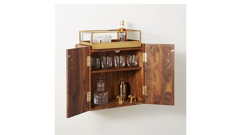 wall mounted bar cabinet Wall Mounted Liquor Cabinet, In Wall Bar, Wall Mounted Bar Cabinet, Mounted Bar Cabinet, Wall Bar Cabinet, Wet Bar Cabinets, Small Bars For Home, Modern Bar Cabinet, Wall Mounted Bar