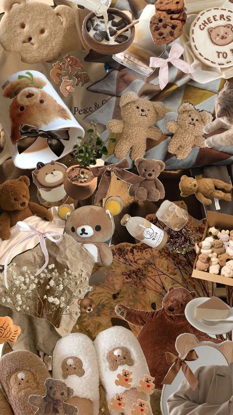 🐻🤎🤍🧸 #brownbear #brown #brownaesthetic #browntheme #brownwallpaper #cozy #bears #bearcore #cozycore Bearcore Aesthetic, Bear Moodboard, Collage Wallpapers, Bear Aesthetic, Favorite Animals, Brown Wallpaper, Wallpaper For Your Phone, Brown Aesthetic, Brown Bear