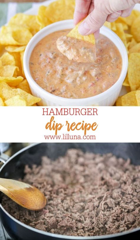 Puke Dip Recipe, Hamburger Dip With Cream Cheese, Hamburger Taco Dip, Hamburger Cheese Dip Crockpot, Hamburger Dip Recipes, Hamburger Cheese Dip, Hamburger Cheese Dips, Hamburger Dip, Crockpot Dips