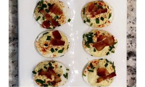 Joanna Gaines Deviled Eggs Recipe Perfect Deviled Eggs, Egg Dishes, Deviled Eggs Recipe, Eggs Recipe, Egg Dish, Distilled White Vinegar, Party Food Appetizers, Joanna Gaines, Veggie Sides