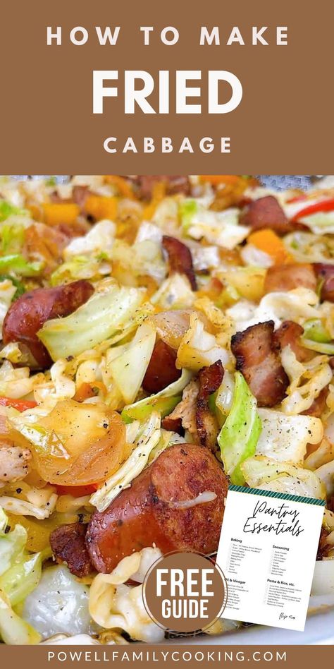 The delicious taste of Southern fried cabbage with this easy recipe. Perfectly seasoned and cooked to perfection, this dish is a Southern classic. Great as a side dish or a main course, it's sure to become a family favorite. Fried Cabbage And Bacon, Fried Cabbage With Bacon, Low Carb Veggie, Cabbage With Bacon, Southern Fried Cabbage, Bacon Fried Cabbage, Diy Easy Recipes, Cabbage And Bacon, Fried Cabbage