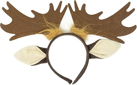 Amazon.com: moose head for kids: Toys & Games Moose Costume Diy, Moose Costume, Moose Animal, Reindeer Ears, Moose Head, Snow White Costume, Moose Antlers, Antler Headband, Masquerade Costumes