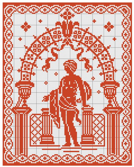 Greek Mythology Cross Stitch, Pixel Grid, Crochet Grid, Graph Crochet, Vintage Cross Stitch, Pixel Crochet, Tapestry Crochet Patterns, Stitch Crochet, Pixel Pattern