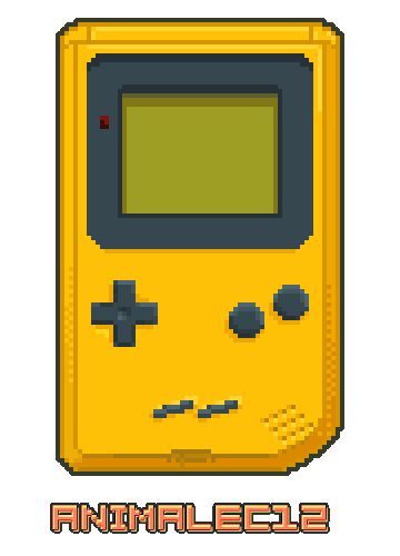 Pixel-art GameBoy Animaltion gif Gameboy Pixel Art, Picture Show, Pixel Art, Gaming Products, Art Gallery, Gif, Yellow, Electronic Products, Art