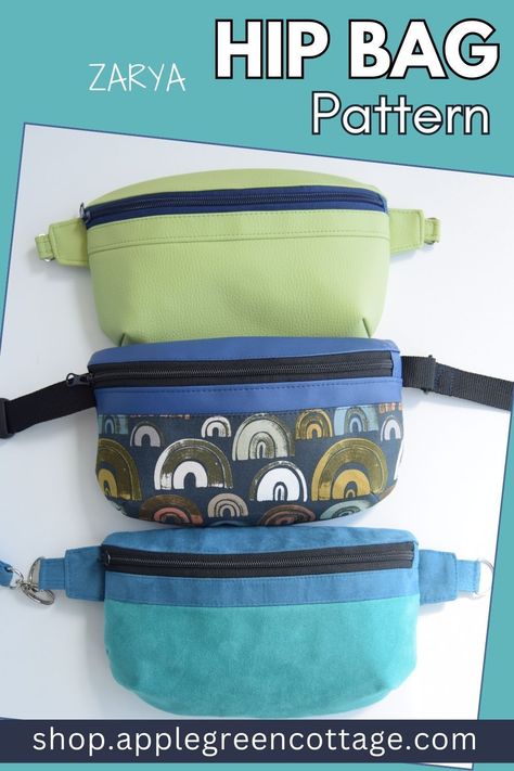 Check out the new popular fanny pack sewing pattern you will love. This bag can be sewn as a crossbody bag pattern, a sling bag pattern, or a waist bag pattern too. Learn how to make a fanny pack, and how to thread a side-release buckle - wear as a hip pouch, a sling bag, or a crossbody bag. Various Adjustable strap options to use as sling bag pattern, waist pack pattern, or a crossbody pouch. School Sewing Projects, Easy Sewing Projects To Sell, Fanny Pack Sewing Pattern, Waist Bag Pattern, Coin Purse Sewing, Quick Sewing Projects, Sling Bag Pattern, Fanny Pack Pattern, How To Thread