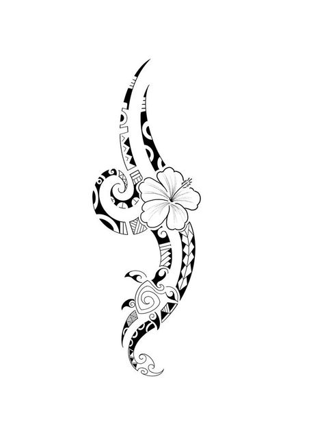 Hawaiian Love Tattoo, Koru Tattoo Woman, Back Tattoo Women Hawaiian, Hawaiian Wrist Tattoos For Women, Tattoo Around Arm Bands, Polynesian Arm Tattoos Women, Alaskan Native Tattoos, Hawaiian Spine Tattoo, Hawaiian Spine Tattoos For Women