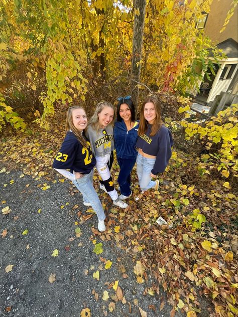 Michigan Tailgate Outfit, Michigan College Aesthetic, U Of Michigan, University Michigan, Michigan State Aesthetic, Michigan Game Day, Michigan College, U Michigan Aesthetic, U Of M University Of Michigan