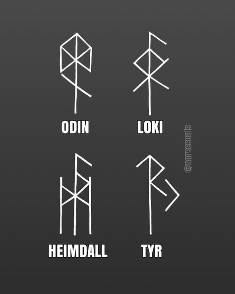 Loki Tattoo, Viking Symbols And Meanings, Viking Rune Tattoo, Odin Norse Mythology, Norse Mythology Tattoo, Scandinavian Tattoo, Norse Words, Small Chest Tattoos, Ancient Tattoo