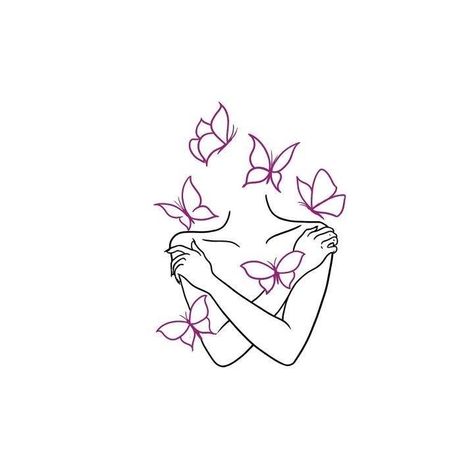 Self Love Line Art, Female Tattoo Designs, Just Breathe Tattoo, Tattoo Ideas For Female, Female Tattoo Ideas, Black Line Tattoo, Abstract Tattoo Ideas, Basic Tattoos, Self Love Tattoo