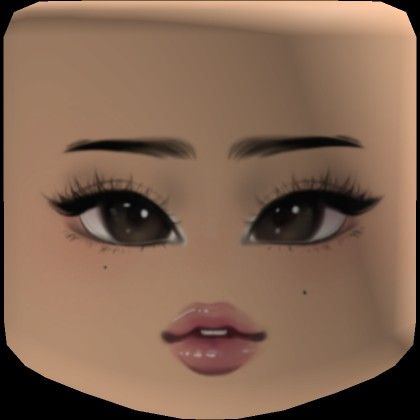 Spice girl makeup mask light skin Credit to onwer Miracle Beauty Roblox Makeup, Face Codes, Calendar Decal, Makeup Mask, Preppy Decal, Roblox Face, Mask Light, Roblox Brookhaven, Bloxburg Decals Codes Wallpaper