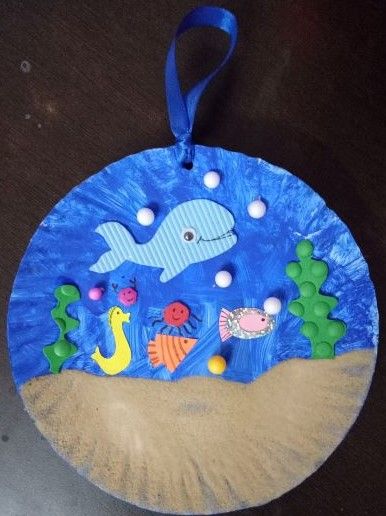 Paper Plate Aquarium Craft – My Creative Barn Paper Plate Under The Sea Crafts, Aquarium Paper Craft, Paper Plate Aquarium Craft, Paper Plate Ocean Craft, Aquarium Art Projects For Kids, Aquarium Craft Preschool, Creative Art And Craft Ideas, Aquarium Crafts For Kids, Paper Plate Fish Craft