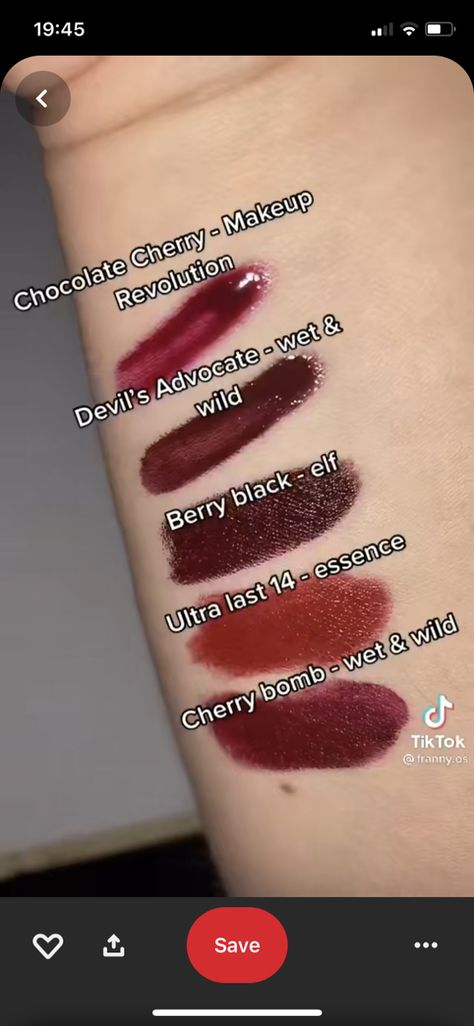 Dark Cherry Lip Combo, Cherry Lip Products, Dark Cherry Lipstick, Dark Cherry Lips, Cherry Makeup Aesthetic, Dark Cherry Makeup, Black Cherry Makeup, Cherry Cola Lips, Cherry Red Makeup