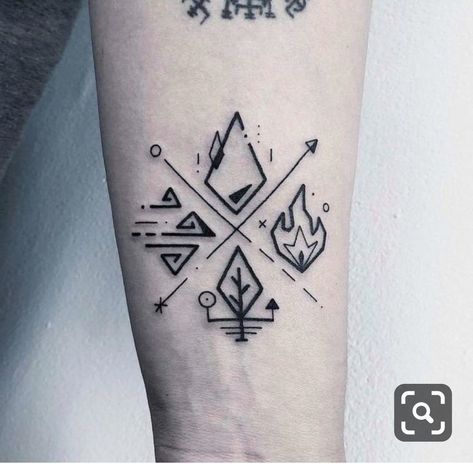 Four Elements Tattoo, Element Tattoo, Avatar Tattoo, R Studio, Elements Tattoo, Norse Tattoo, Inspiration Tattoos, Cat Tattoos, Sketch Tattoo Design