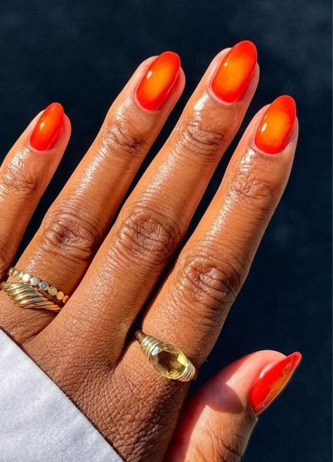 17 Aura Nail Designs for Your Next Manicure | The Everygirl Clancy Tour Nails, Red And Yellow Nails, Geode Nail Art, Galaxy Nail, Bad Nails, Galaxy Nail Art, Gel French Manicure, Orange Nail Designs, Aura Nails