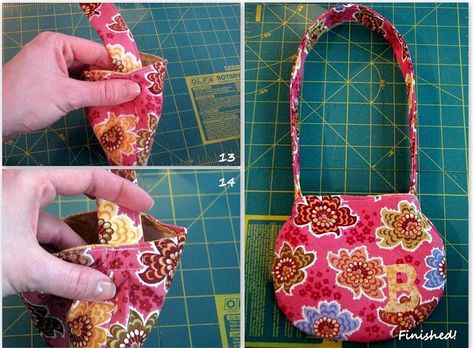 Diy Purse For Toddler, Sewing Notes, Childrens Purses, Toddler Purse, Kids Purse, Easy Patterns, Purse Tutorial, Easy Toddler, Diy Bags Purses