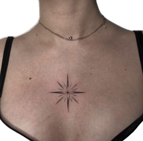 Star Tattoo, E Tattoo, Line Art Tattoos, Dope Tattoos, Star Tattoos, Tattoo Tattoo, Chest Tattoo, Piercing Tattoo, Creative Tattoos