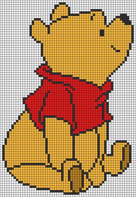 Pooh Blanket Crochet Pattern, Winnie The Pooh Afghan Crochet Patterns, Alpha Patterns Winnie The Pooh, Winnie The Pooh Crochet Tapestry, Winnie The Pooh C2c Crochet Blanket, Pixel Blanket Crochet Free Pattern, Winnie The Pooh Pixel Art Grid, Winnie The Pooh Crochet Blanket Pattern, Winnie The Pooh Alpha Pattern